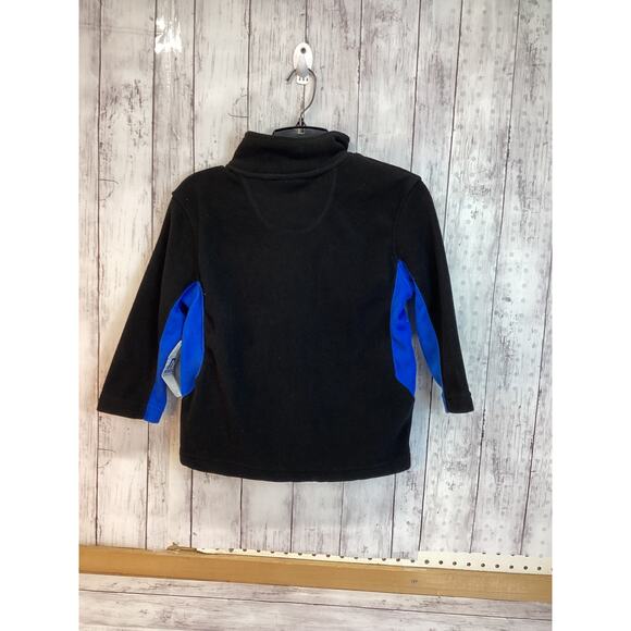 Russel Athletic Boys Sweatshirt Size 5/6 Black Blue 1/4 Zip Pullover Athleisure - Picture 3 of 5